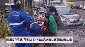 VIDEO: Hujan Deras, Sejumlah Kawasan di Jakarta Banjir