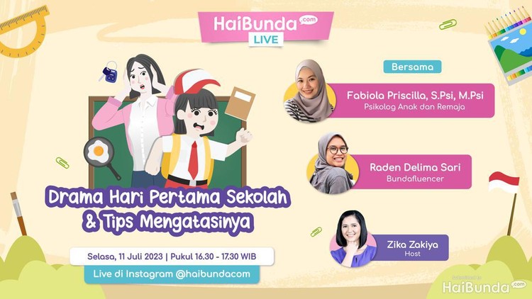 HaiBunda Live Drama Hari Pertama Anak Sekolah