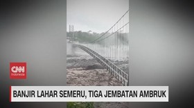 VIDEO: Banjir Lahar Semeru, Tiga Jembatan Ambruk