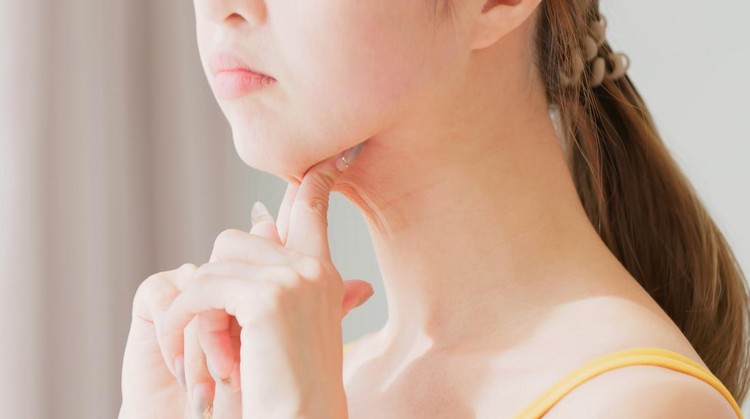 1481418133 close up view asian anxious worried woman standing in bedroom is dissatisfied about her body shape - she worry double chin skin