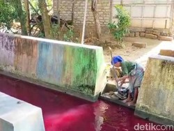 Viral Warna Air Sungai di Pamekasan Berubah Jadi Merah Darah