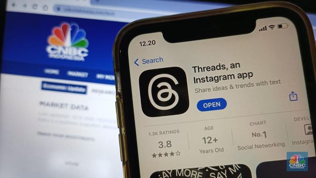 Aplikasi Threads (CNBC Indonesia/novina)