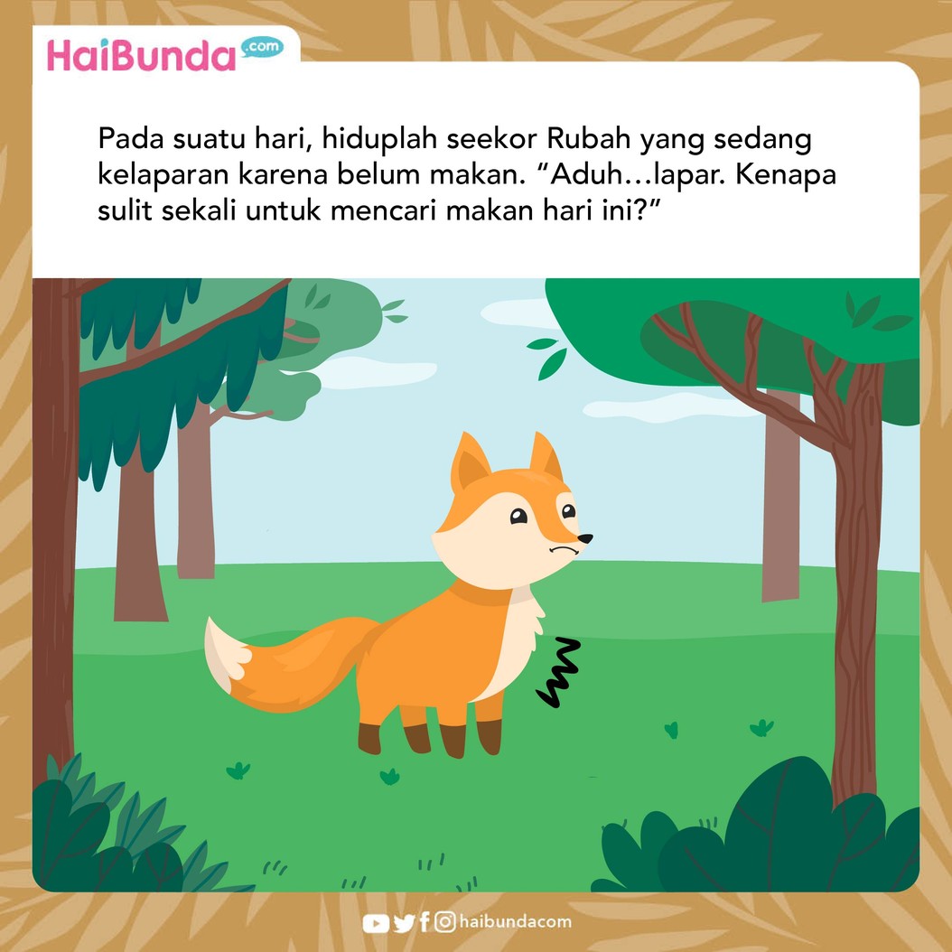 Cerita fabel Rubah yang cerdik dan gagak
