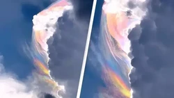 Video Penampakan Awan Pelangi di Langit Jadi Viral, Pertanda Apa?