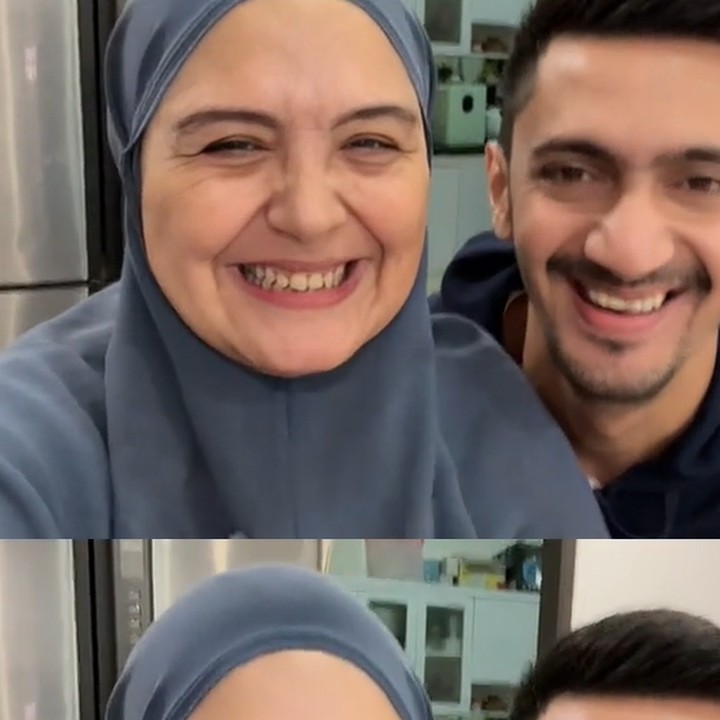 <p>Vebby Palwinta mengajak suaminya, Razi Bawazier bermain filter aged TikTok. Vebby tertawa ketika melihat perubahan wajahnya yang menua. (Foto: TikTok @vebbyrazistory)</p>