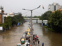 Melihat dari Udara Banjir di India: Jembatan Putus-Transportasi Lumpuh