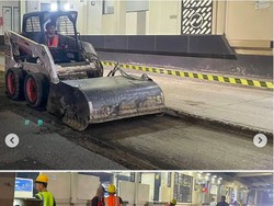 Demi KTT ASEAN, Jl HR Rasuna Said Jaksel Diperbaiki Pakai Hotmix
