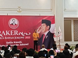 Jokowi Tiba di Rakernas Relawan di Bogor, Disambut Tepuk Tangan