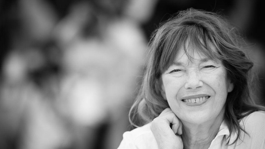 CANNES, FRANCE - JULY 08: (EDITOR NOTE: This image has been converted in black and white) Jane Birkin attends the 