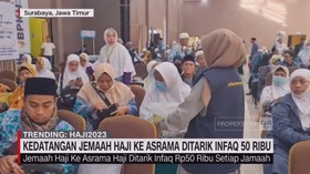 VIDEO: Kedatangan Jemaah Haji ke Asrama Ditarik Infaq 50 Ribu