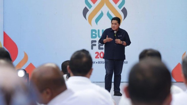 Menteri Badan Usaha Milik Negara Erick Thohir mengatakan, BUMN Fest 2023 merupakan festival untuk memperkuat sinergi dan kolaborasi antar sesama BUMN.