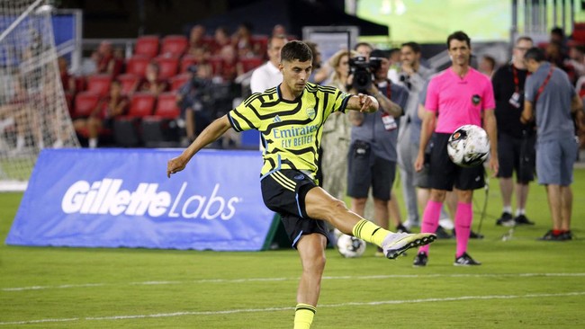 Rekrutan baru Arsenal, Kai Havertz menyita perhatian karena viral gagal mencetak gol saat memamerkan skill selama tur pramusim di Amerika Serikat.