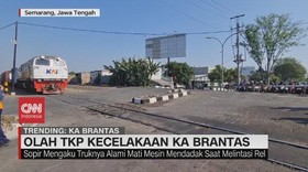 VIDEO: Olah TKP Kecelakaan KA Brantas