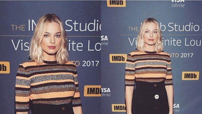 Colorful Shirt Bahan Rajut dengan Rok Span. Foto instagram: margotdaily