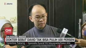 VIDEO: Dokter Sebut David Tak Bisa Pulih 100 Persen