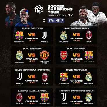 Siap-siap, Soccer Champions Tour 2023 Tayang di Trans7