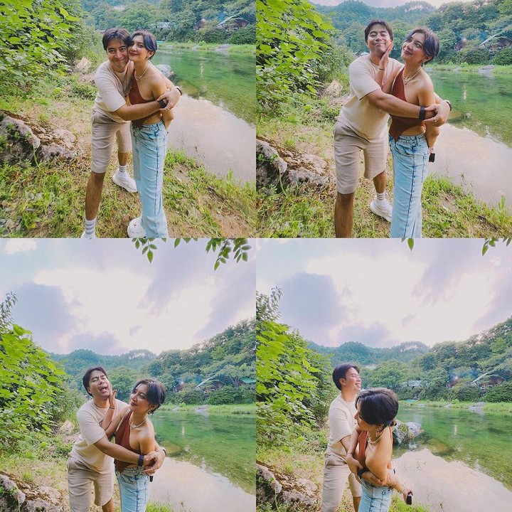 <p>Vidi mengunggah beberapa foto bersama Sheila dengan pemandangan sungai dan gunung yang asri. Keduanya memperlihatkan beberapa pose romantis yang unik. (Foto: Instagram @vidialdiano)</p>