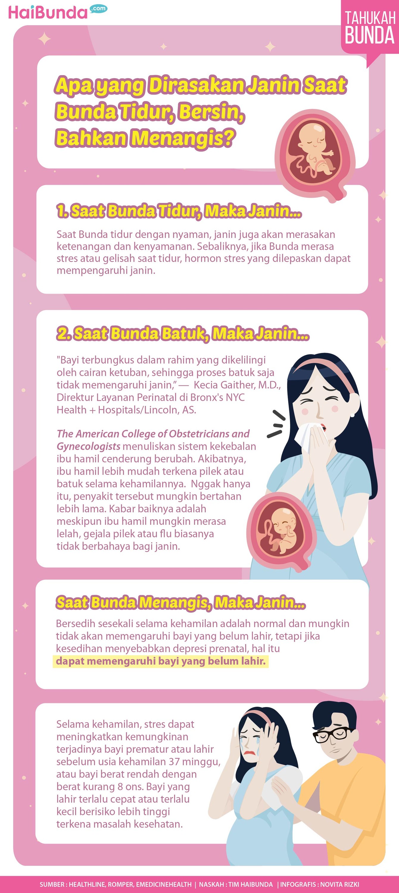 Apa yang Dirasakan Janin Saat Bunda Tidur, Bersin, Bahkan Menangis? Apa yang Dirasakan Janin Saat Bunda Tidur, Bersin, Bahkan Menangis?