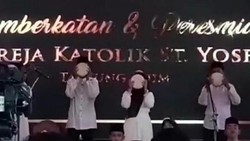 Heboh Peresmian Gereja di Muara Enim Diiringi Marawis