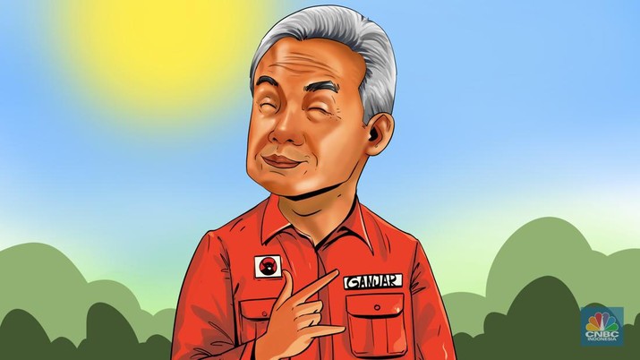 Ilustrasi Ganjar Pranowo (CNBC Indonesia/ Edward Ricardo)