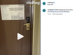 Viral Percobaan Buka Paksa Kamar Hotel dengan Sebilah Besi dari Luar