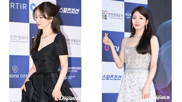 Potret mewahnya penampilan Song Hye Kyo dan Bae Suzy di Blue Dragon Series Award 2023/instagram/dispatch_style