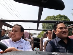 4 Momen Akrab Prabowo-Erick Thohir Temani Jokowi Kunjungan Kerja