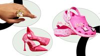 New! Barbie Doll Thong High Heel Sandals, Flip Flops, Hot Pink, Fashionista  Shoe | eBay