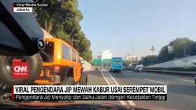 VIDEO: Pengendara Jip Mewah Rubicon Kabur Usai Serempet Mobil