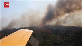 VIDEO: Penampakan Kebakaran Pulau Rhodes Yunani dari Udara