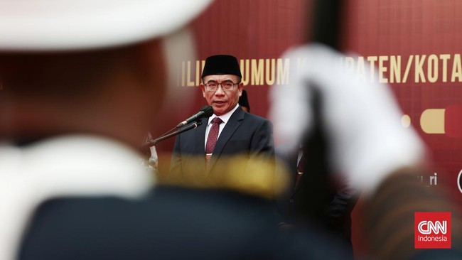 KPU menggelar uji publik terhadap tiga draf PKPU terkait pemilu dan Pilpres 2024, salah satunya soal tanggal dan syarat pendaftaran capres-cawapres.