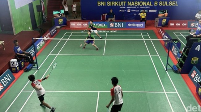 Partai-partai 8 besar BNI Sirkuit Nasional (Sirnas) 2023 sudah rampung dimainkan Jumat (28/7) pagi di GOR Sungguimanasa, Gowa.