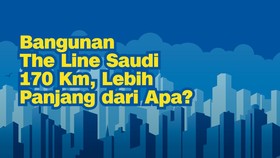 INFOGRAFIS: Bangunan The Line Saudi 170 Km, Lebih Panjang dari Apa?