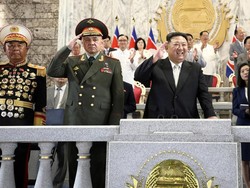 Korut Gelar Parade Militer dengan Tamu Kehormatan dari Rusia-China
