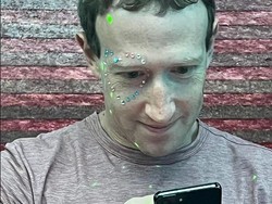 Gaya Mark Zuckerberg Nonton Konser Taylor Swift, Wajahnya Dihias Manik-manik