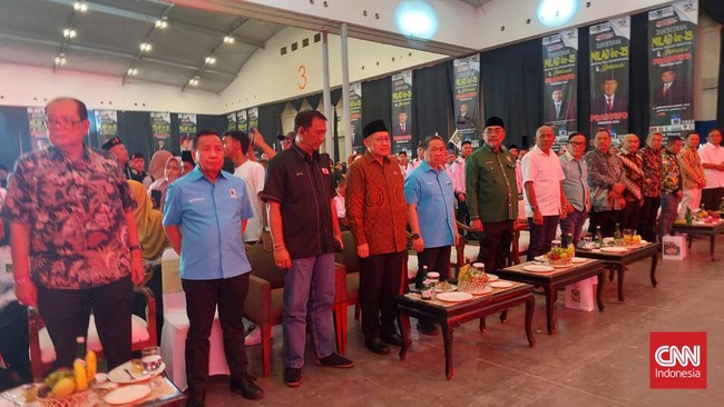 Beberapa partai yang hadir dalam Milad PBB dan dukungan ke Prabowo mulai dari PKB, Golkar, PAN, PKN, Partai Buruh, hingga PSI.