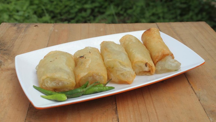 risol filled with cireng, a typical food from West Java made from aci