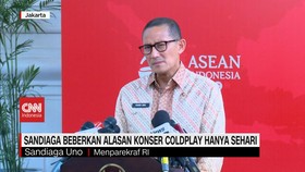 VIDEO: Sandiaga Beberkan Alasan Konser Coldplay Hanya Sehari