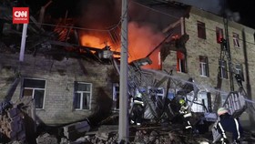 VIDEO: Balas Ukraina, 7 Drone Rusia Hancurkan Asrama Kampus