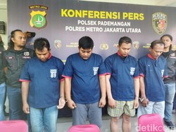 Tampang 4 Eks Sekuriti Ancol Penganiaya Pria Diduga Maling hingga Tewas