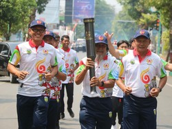 Jelang Porprov Jateng, Obor Api Abadi Diarak Keliling Kudus hingga Pati