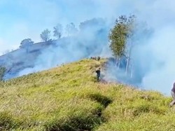 Kebakaran Meluas, Dua Jalur Pendakian Gunung Rinjani Ditutup
