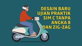 INFOGRAFIS: Desain Baru Ujian Praktik SIM C Tanpa Angka 8 dan Zig-zag