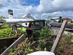 Tergelincir di Bandara Nduga, Pesawat Smart Air Nyungsep