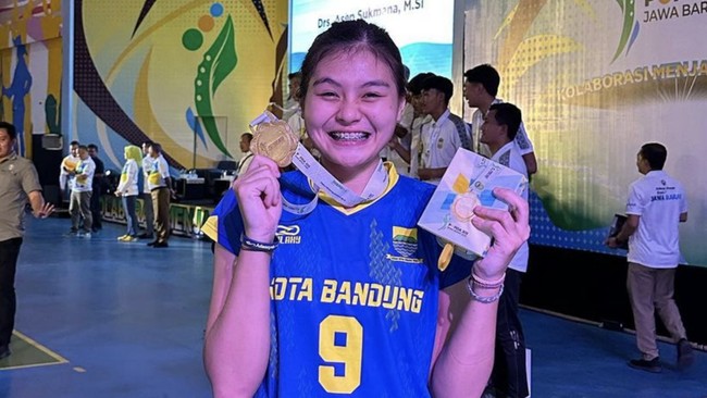 Pemain Timnas Voli Indonesia, Salsabila Dara Putri jadi pevoli putri termuda yang tampil di SEA V League 2023, 4-6 Agustus.
