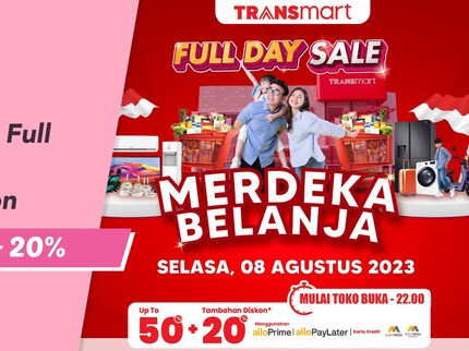 Besok! Transmart Full Day Sale, Ada Diskon 50% + 20%