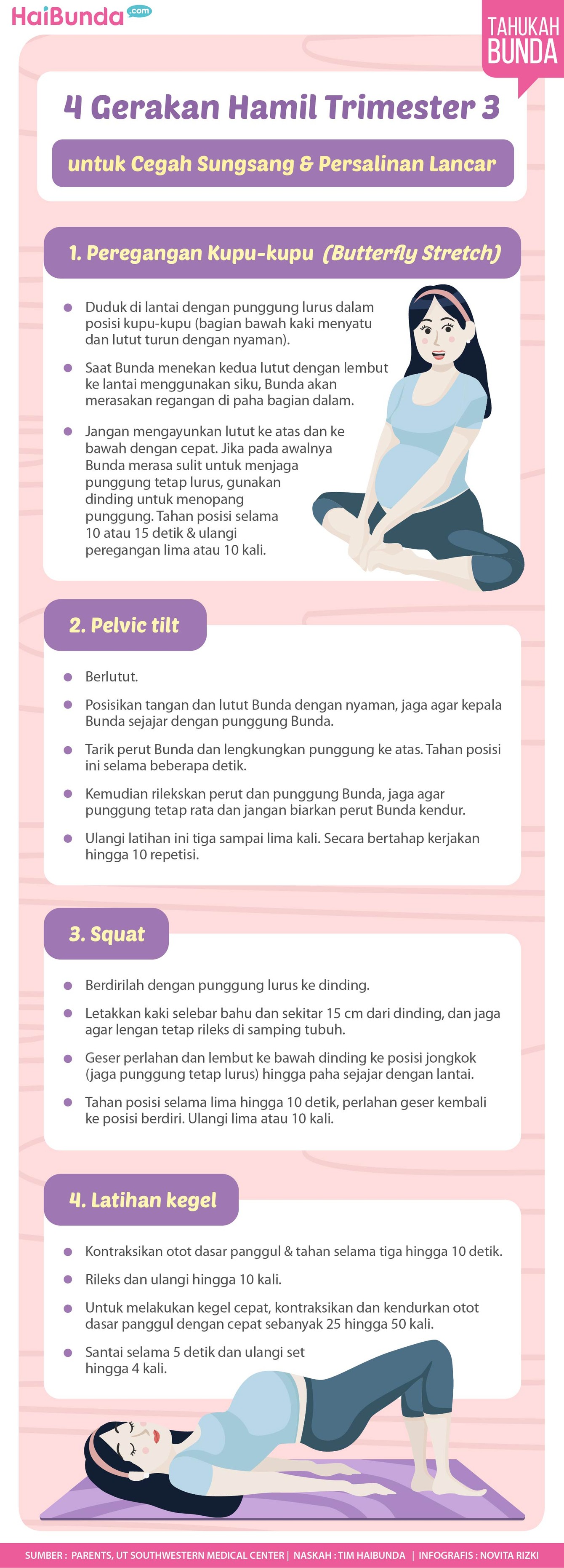 Infografis gerakan senam hamil