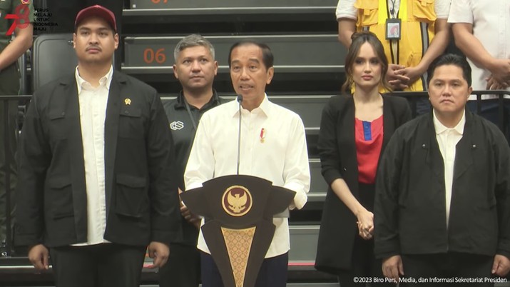 Presiden Jokowi Resmikan Indonesia Arena, GBK Jakarta, 7 Agustus 2023. (Tangkapan Layar Youtube Sekretariat Presiden)