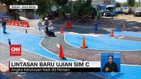 VIDEO: Lintasan Baru Uji Praktek SIM C Lebih Mudah
