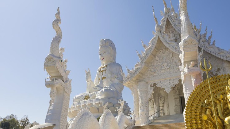 Guan Yin statue in Wat Huay Pla Gung, Chiangrai Thailand.